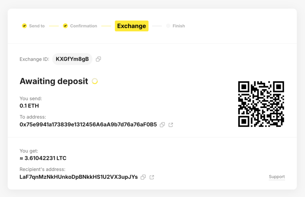 ETH to LTC Crypto Exchange - STEP 3 ETH to LTC Crypto Exchange - STEP 3
